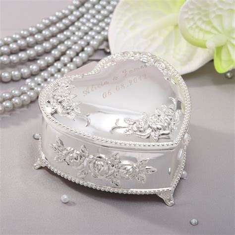 small metal heart jewelry box|engraved heart jewelry box.